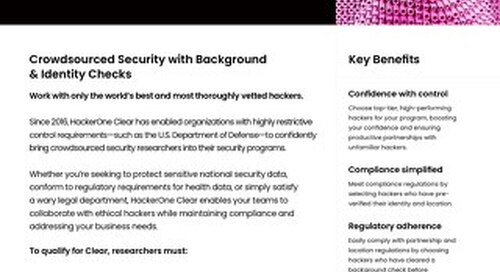 HackerOne Clear Datasheet