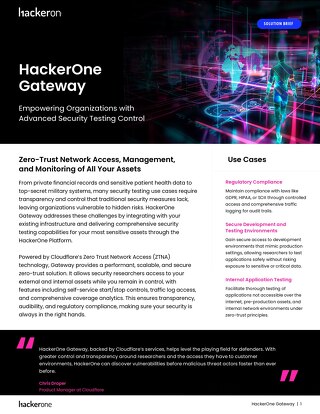 HackerOne Gateway Solution Brief